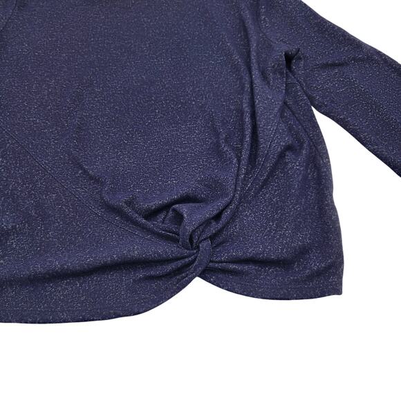 Escape Ruched Front Twist Sweater Purple Women's Size M - Picture 3 of 7